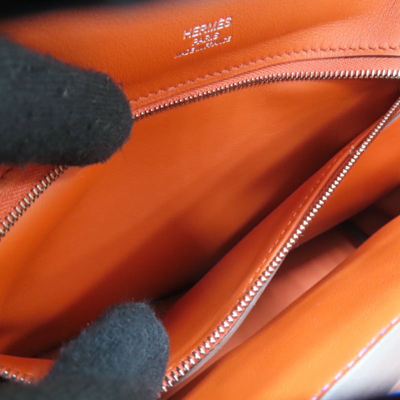 大地橘 Evercolor 牛皮 24/24 兩用包 Z刻 銀扣【HERMES 愛馬仕】 H082153CKCG-5