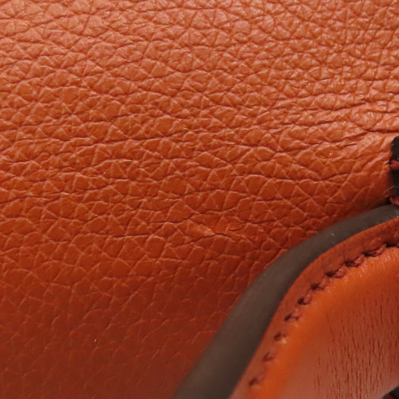 大地橘 Evercolor 牛皮 24/24 兩用包 Z刻 銀扣【HERMES 愛馬仕】 H082153CKCG-17