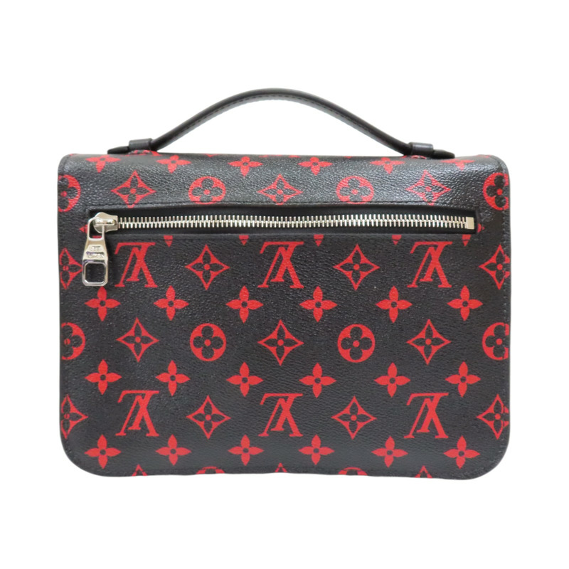 黑/紅色 原花帆布 Pochette Metis MM 兩用包【LOUIS VUITTON LV 路易威登】 M41462-1