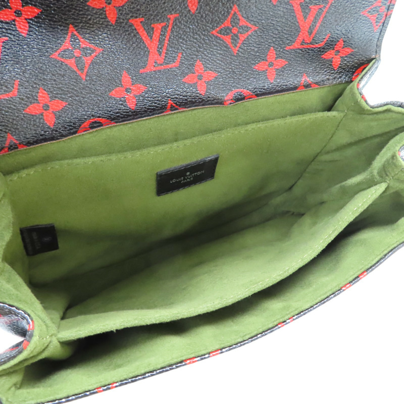 黑/紅色 原花帆布 Pochette Metis MM 兩用包【LOUIS VUITTON LV 路易威登】 M41462-4