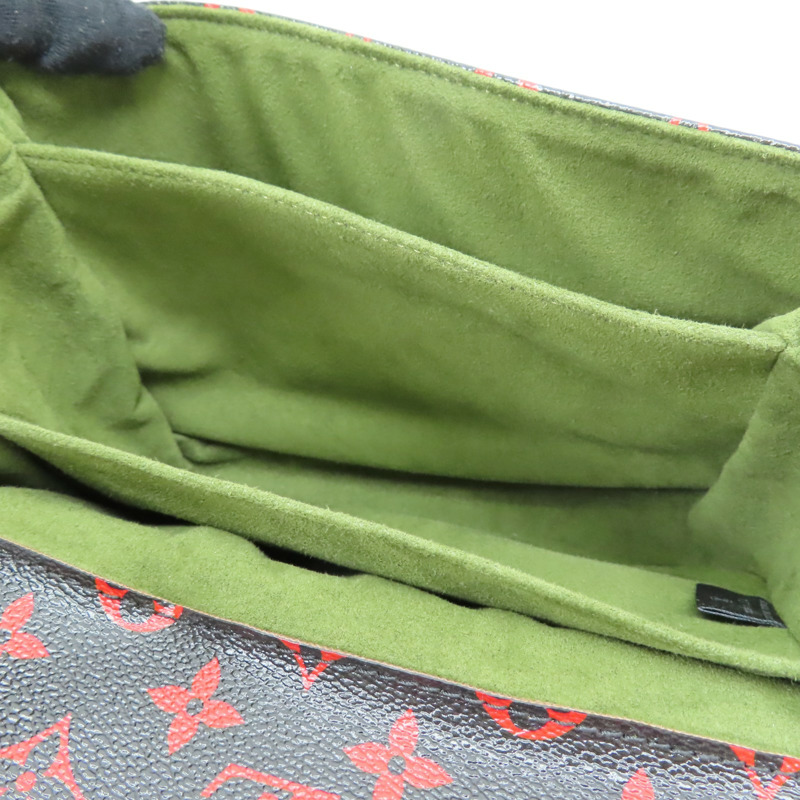 黑/紅色 原花帆布 Pochette Metis MM 兩用包【LOUIS VUITTON LV 路易威登】 M41462-6