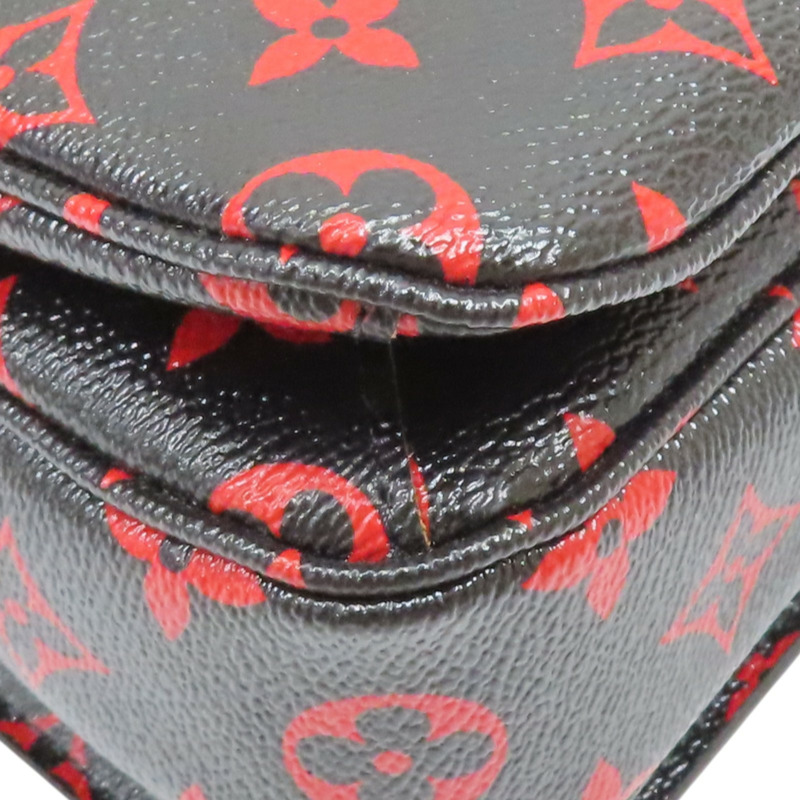 黑/紅色 原花帆布 Pochette Metis MM 兩用包【LOUIS VUITTON LV 路易威登】 M41462-14