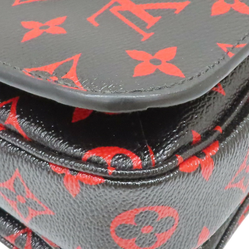 黑/紅色 原花帆布 Pochette Metis MM 兩用包【LOUIS VUITTON LV 路易威登】 M41462-16