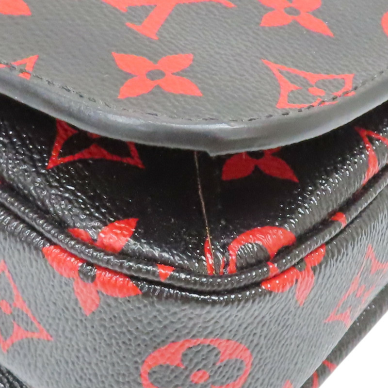 黑/紅色 原花帆布 Pochette Metis MM 兩用包【LOUIS VUITTON LV 路易威登】 M41462-17