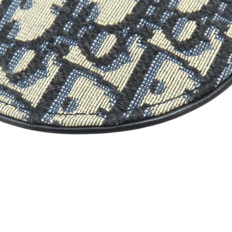 藍色 緹花帆布 saddle oblique 腰包 肩背包【Dior 迪奧】-11