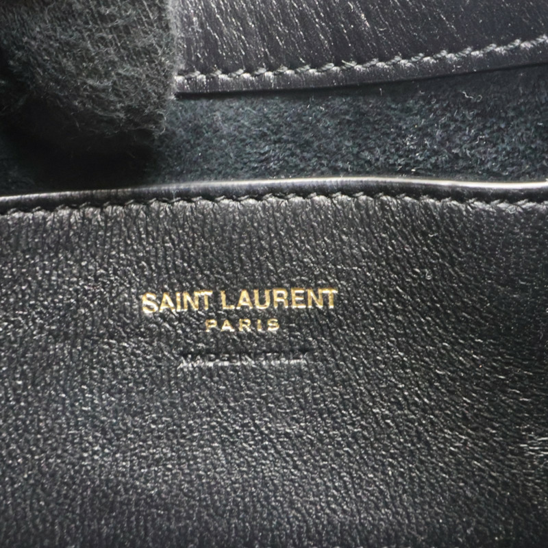 黑色 牛皮 LE 5 A7 MINI 手提包【SAINT LAURENT YSL 聖羅蘭 】 710318-7