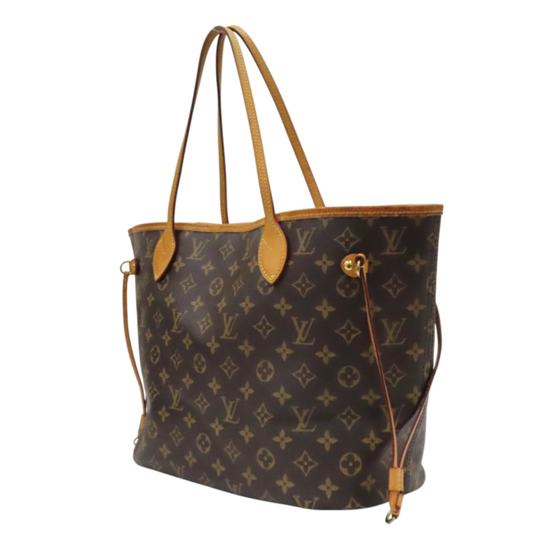 棕色 原花帆布 Neverfull MM 肩背包【LOUIS VUITTON LV 路易威登】 M50366-2