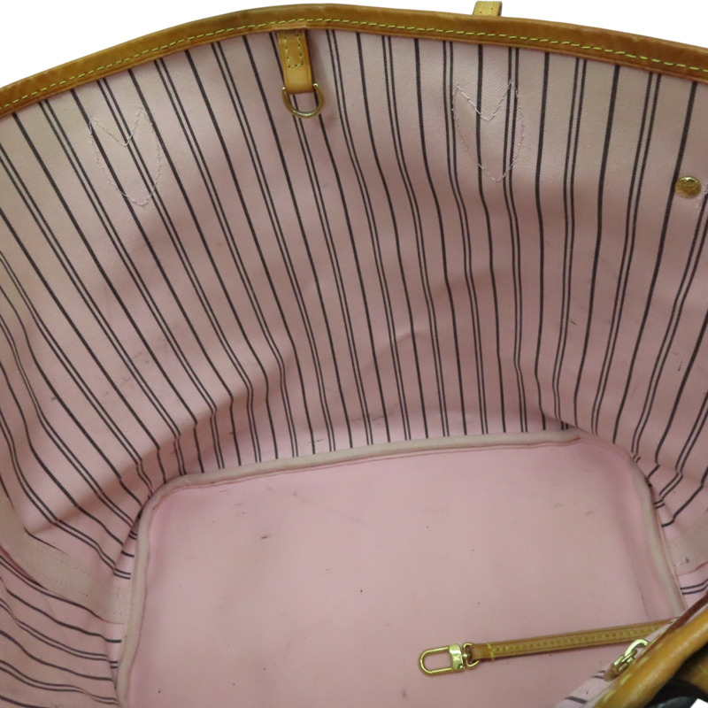 棕色 原花帆布 Neverfull MM 肩背包【LOUIS VUITTON LV 路易威登】 M50366-5