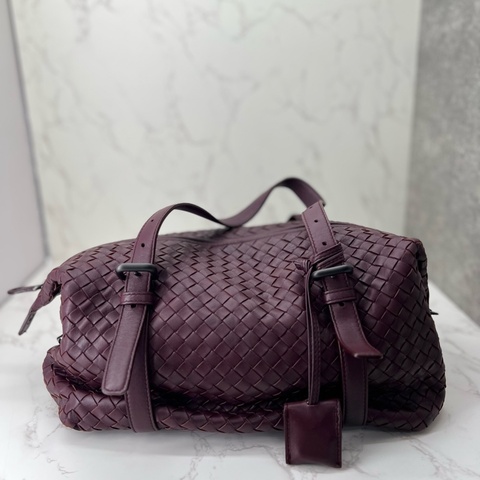 807 BV 編織手提肩背包 #酒紅色