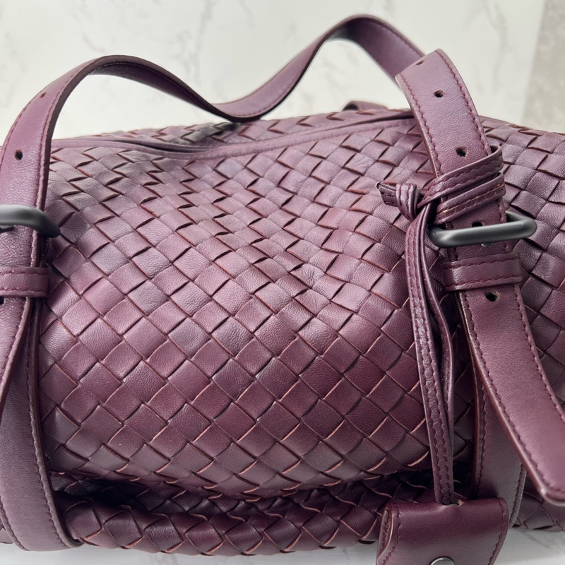 807 BV 編織手提肩背包 #酒紅色-2