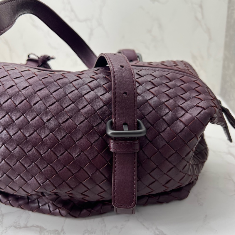 807 BV 編織手提肩背包 #酒紅色-7