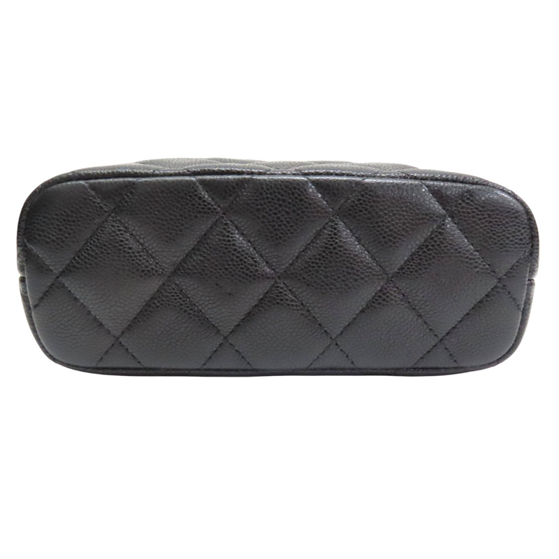 黑色 菱格紋 荔枝牛皮 鍊帶 肩背包 淡金釦【CHANEL 香奈兒】 AP4386-3