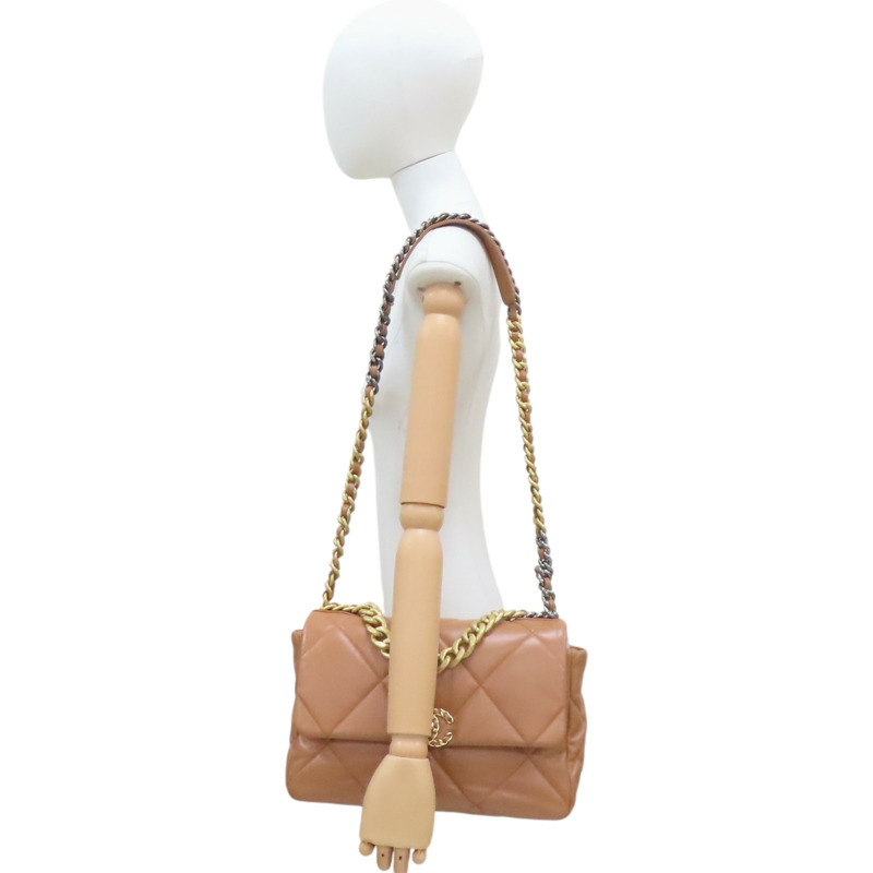 棕色羊皮 19  30CM 兩用包 AS1161【CHANEL 香奈兒】 AS1161-10