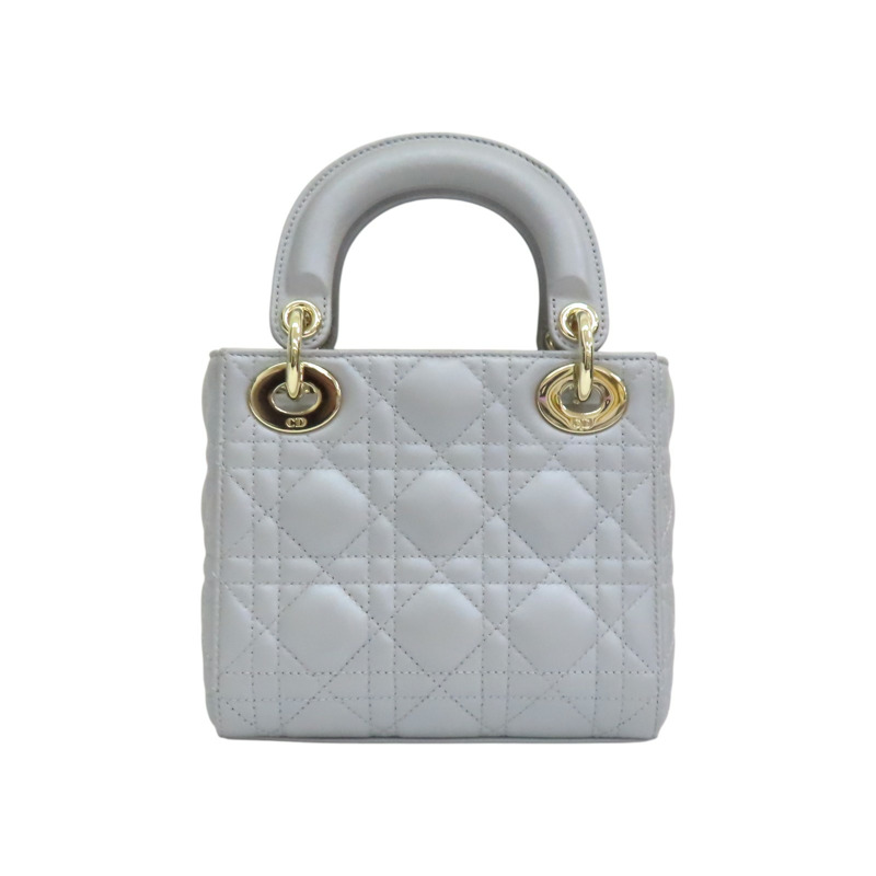 灰色羊皮 Lady Dior Mini 兩用包 M0505ONGE【Dior 迪奧】 M0505ONGE-1