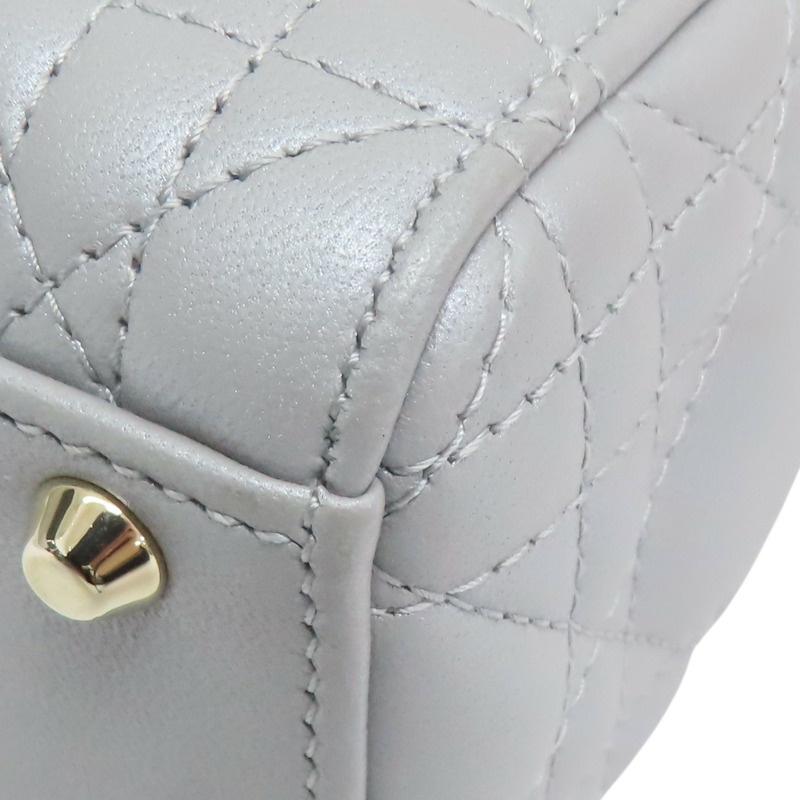 灰色羊皮 Lady Dior Mini 兩用包 M0505ONGE【Dior 迪奧】 M0505ONGE-10