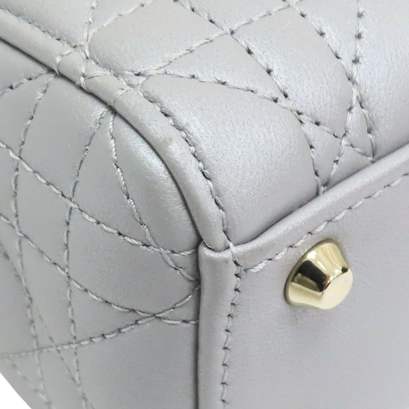 灰色羊皮 Lady Dior Mini 兩用包 M0505ONGE【Dior 迪奧】 M0505ONGE-11