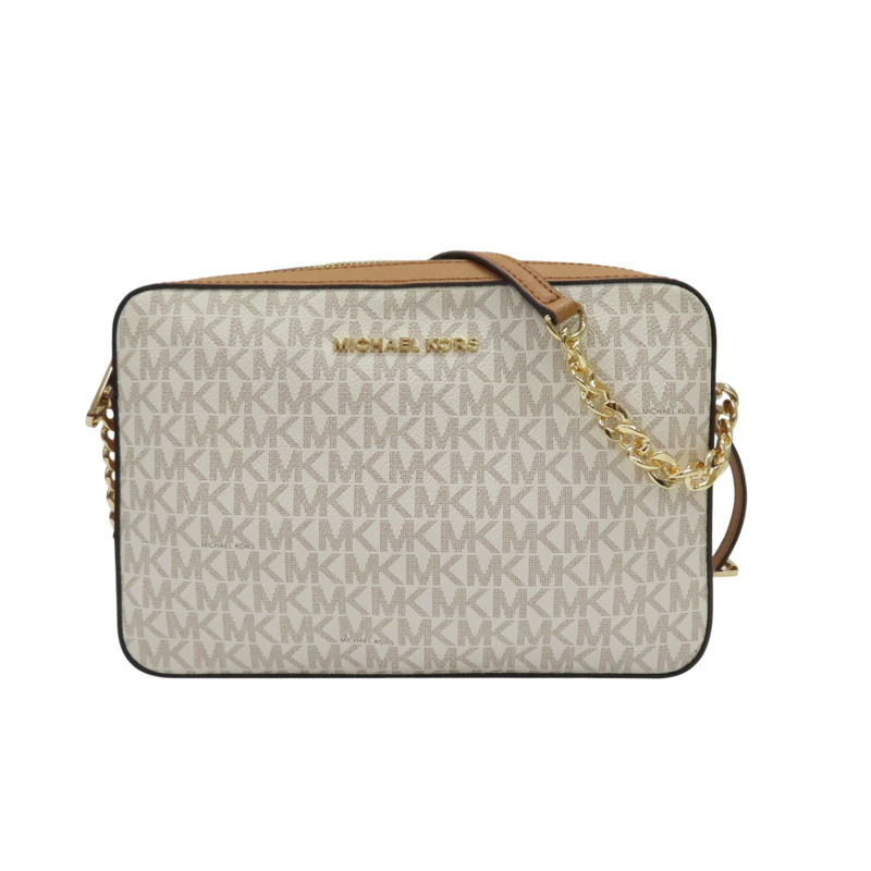 白色 PVC 宗色牛皮 相機包 肩背包【MICHAEL KORS 麥可寇斯】-0