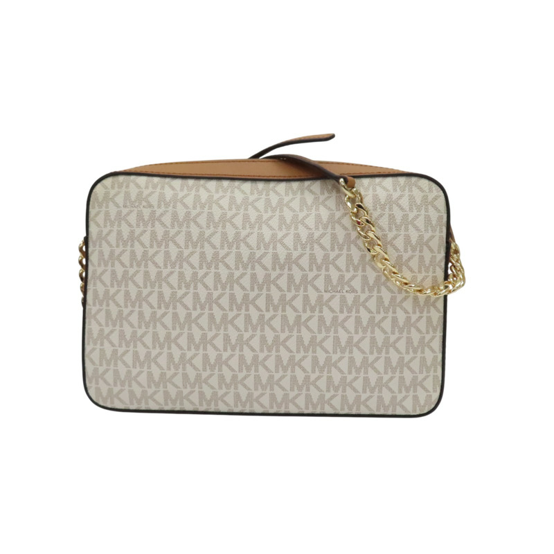 白色 PVC 宗色牛皮 相機包 肩背包【MICHAEL KORS 麥可寇斯】-1