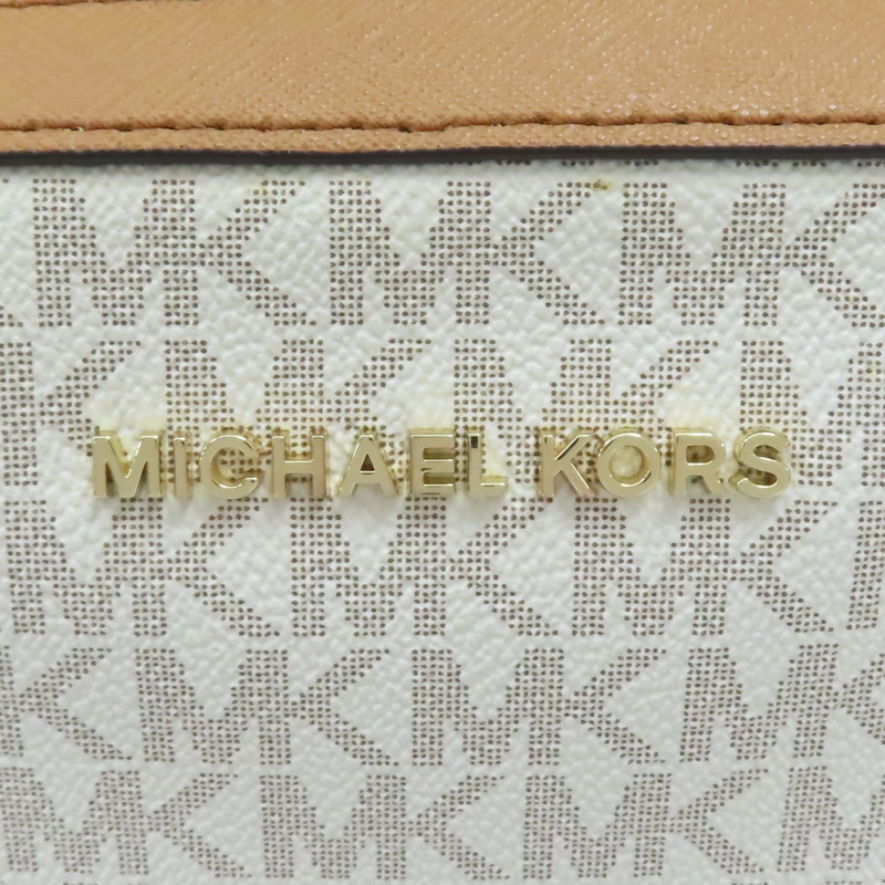白色 PVC 宗色牛皮 相機包 肩背包【MICHAEL KORS 麥可寇斯】-7