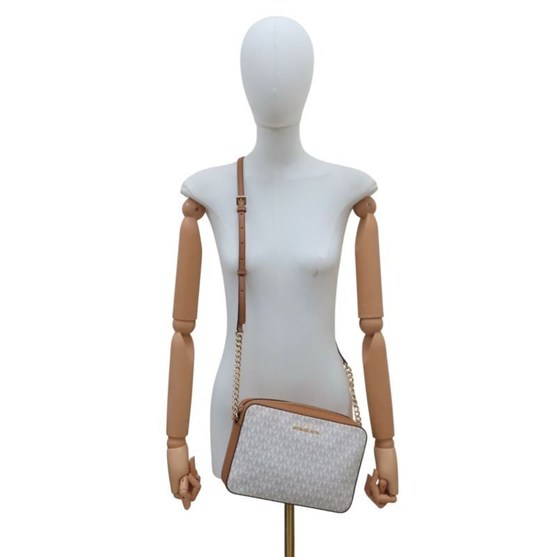 白色 PVC 宗色牛皮 相機包 肩背包【MICHAEL KORS 麥可寇斯】-11