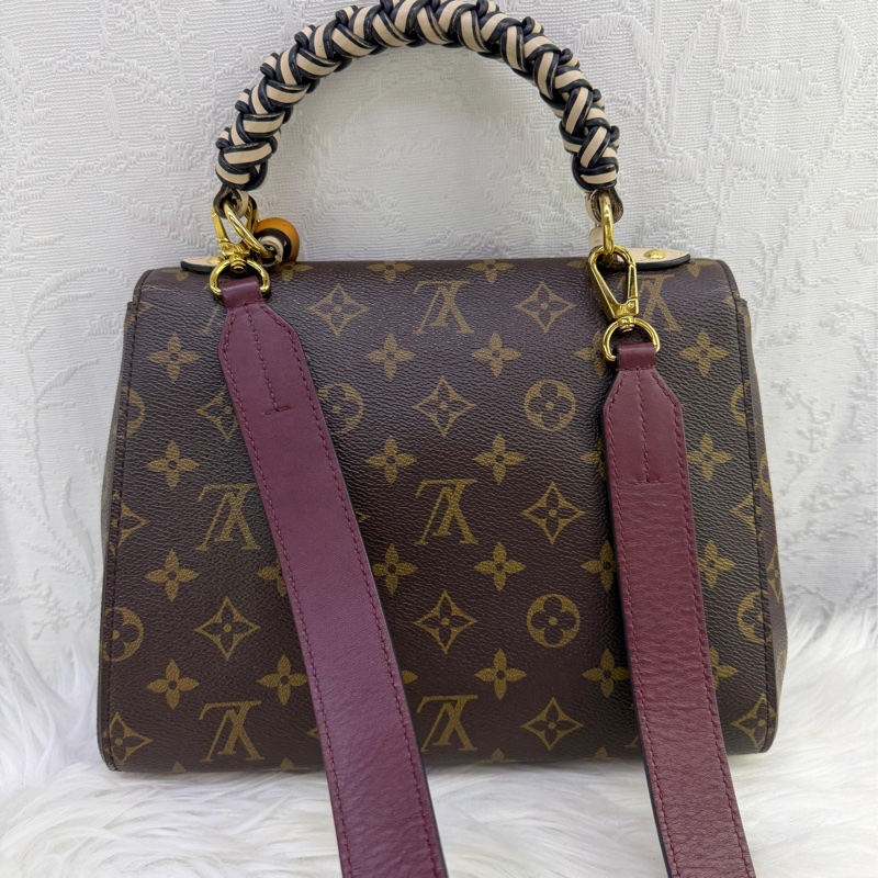 LOUIS VUITTON Braided Cluny BB Monogram Canvas Shoulder Bag Brown-1
