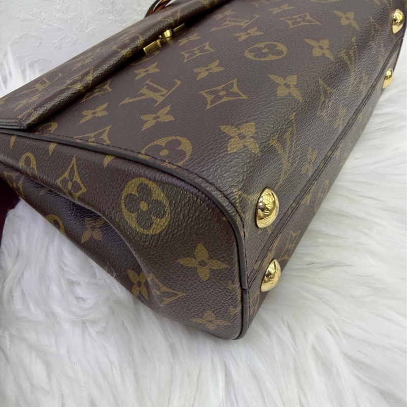 LOUIS VUITTON Braided Cluny BB Monogram Canvas Shoulder Bag Brown-7