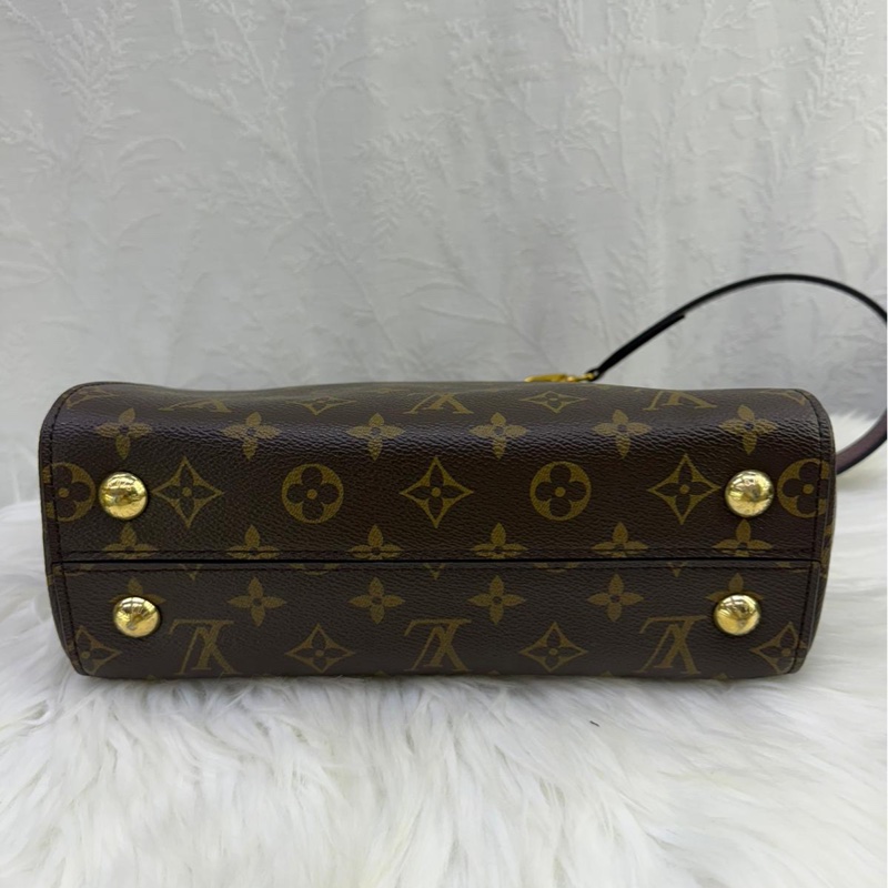 LOUIS VUITTON Braided Cluny BB Monogram Canvas Shoulder Bag Brown-10