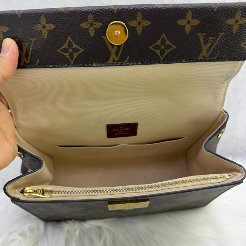 LOUIS VUITTON Braided Cluny BB Monogram Canvas Shoulder Bag Brown-13