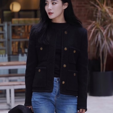 ❤️YSL SAINT LAURENT 經典款黑金外套-1