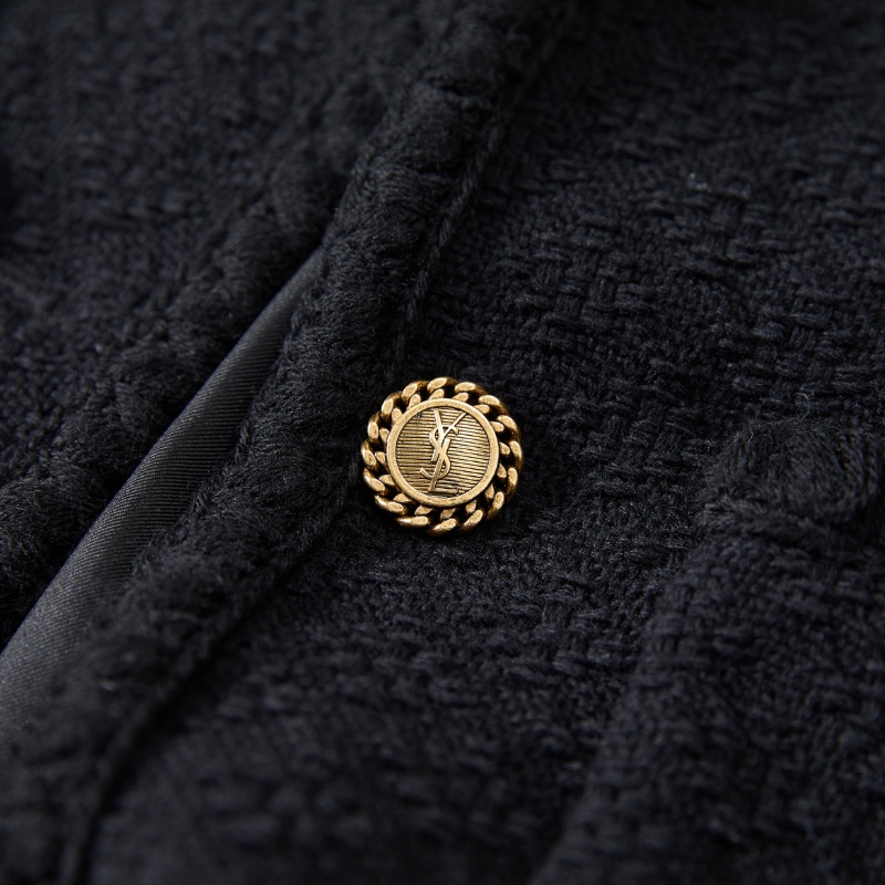 ❤️YSL SAINT LAURENT 經典款黑金外套-8