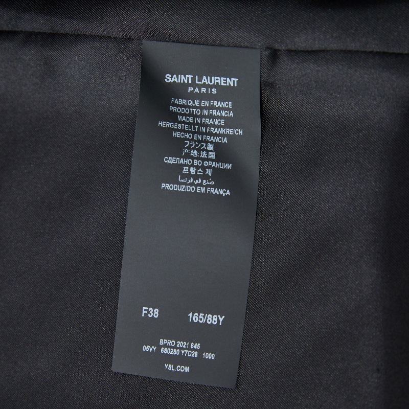 ❤️YSL SAINT LAURENT 經典款黑金外套-10