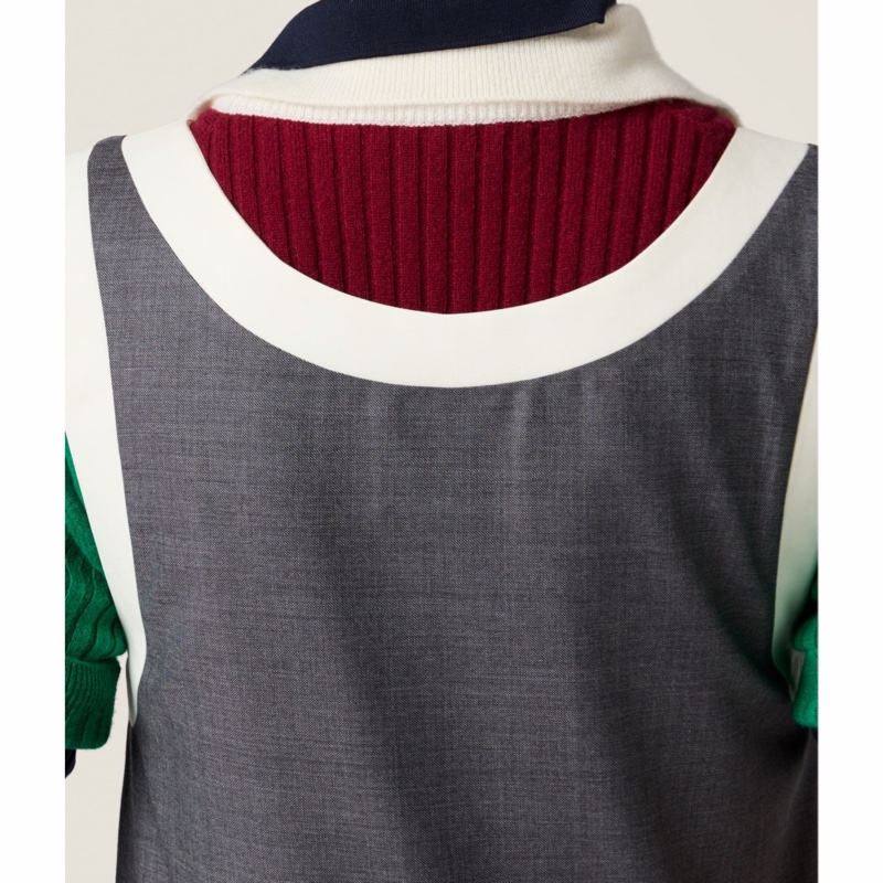 Miu Miu 女士 無袖連衣裙IT-36 IT-38 IT-40 IT-42碼模特身高178 CM，穿著 38碼-4