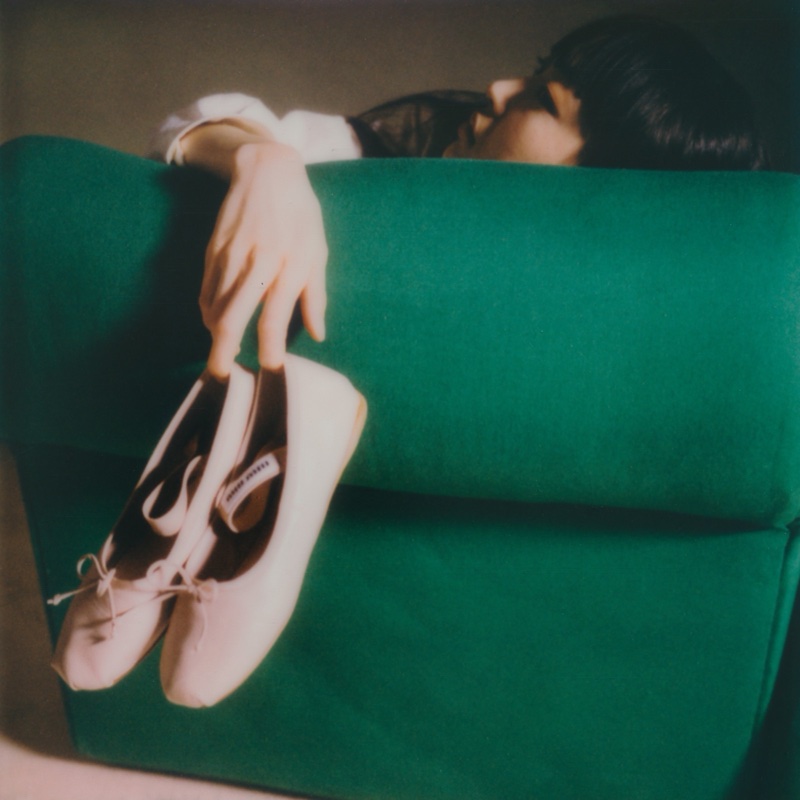 Miu Miu 女士 正面蝴蝶結芭蕾舞鞋35 35.5 36 37 37.5 38.5 39 39.5 40 41碼-1