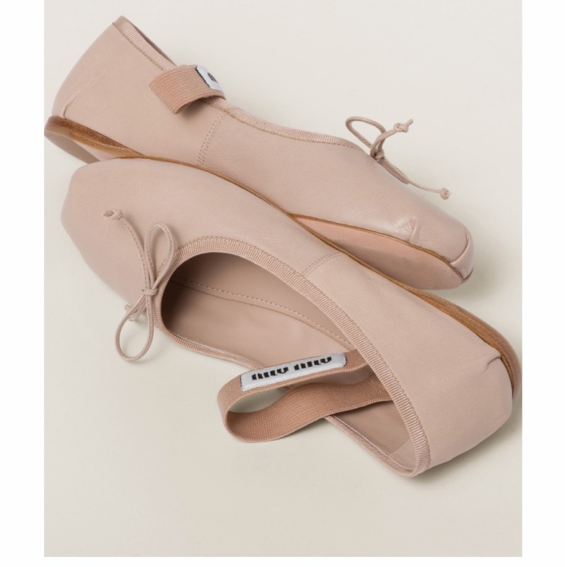 Miu Miu 女士 正面蝴蝶結芭蕾舞鞋35 35.5 36 37 37.5 38.5 39 39.5 40 41碼-2