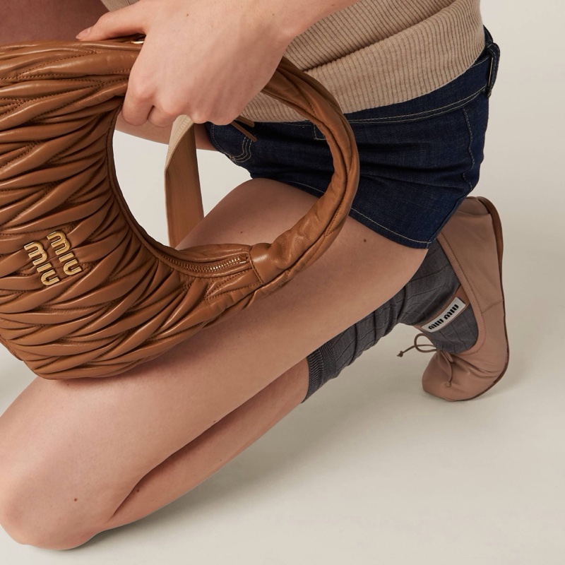 Miu Miu 女士 正面蝴蝶結芭蕾舞鞋35 35.5 36 37 37.5 38.5 39 39.5 40 41碼-4