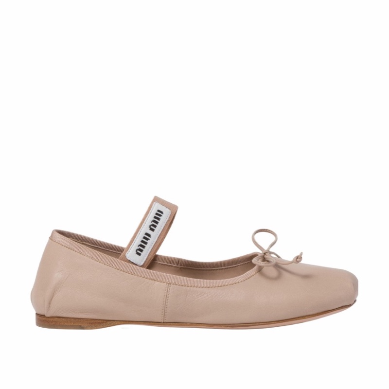 Miu Miu 女士 正面蝴蝶結芭蕾舞鞋35 35.5 36 37 37.5 38.5 39 39.5 40 41碼-5