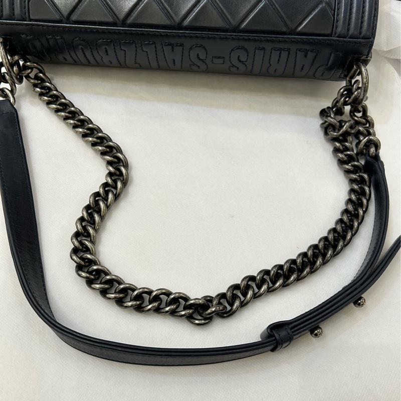 Chanel 深藍 boy 28cm-7