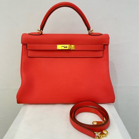 Hermes 玫瑰金釦內縫kelly 32cm