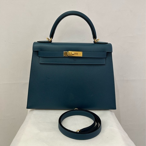 Hermes 藍綠色 Epsom Kelly 28
