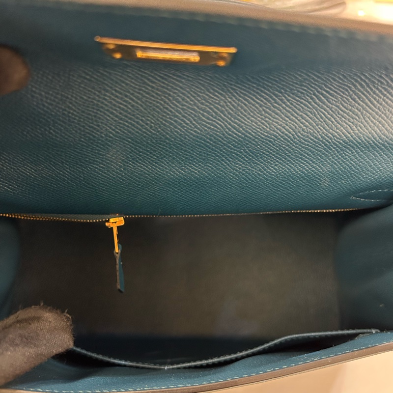 Hermes 藍綠色 Epsom Kelly 28-8