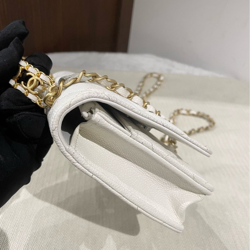 Chanel香奈兒22s白金荔枝牛woc-2