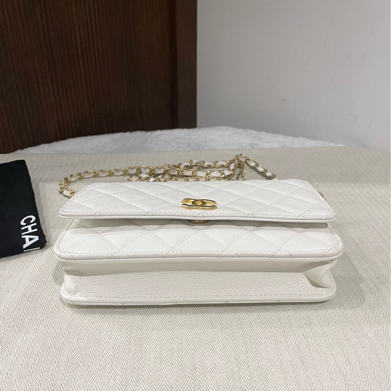 Chanel香奈兒22s白金荔枝牛woc-3