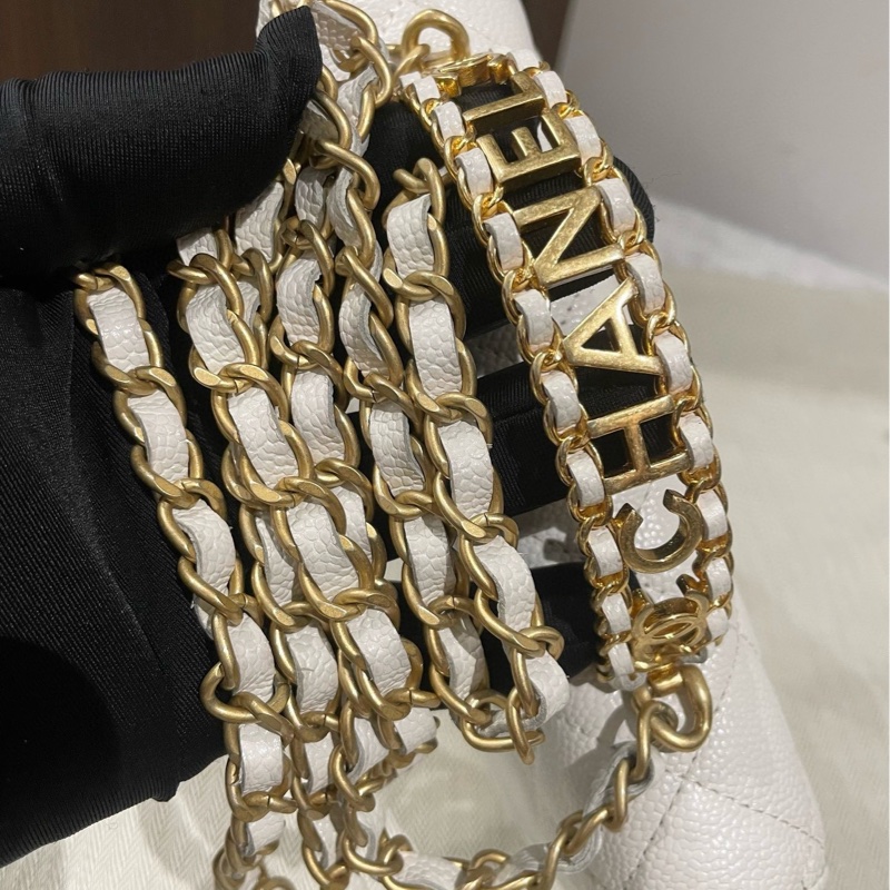 Chanel香奈兒22s白金荔枝牛woc-5