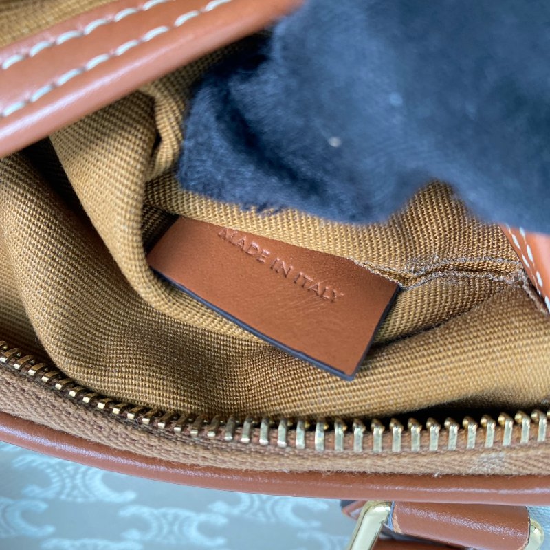 △ Celine 思琳 Grey And Brown Coated Canvas Small Boston 2 Way Bag 灰色和啡色塗層帆布兩用袋 - 257028651-19