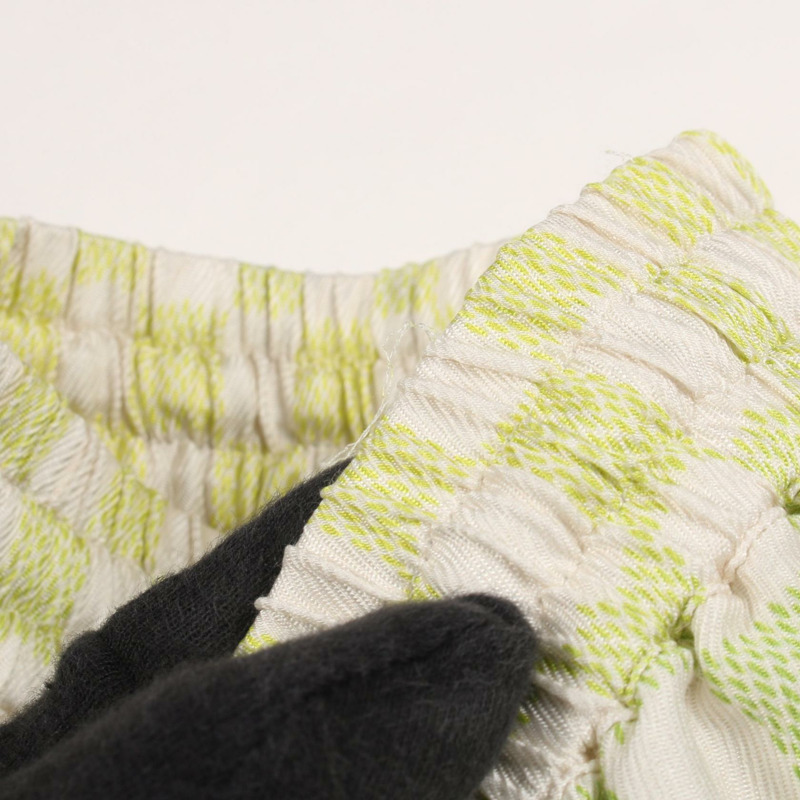 路易威登 Damier 漸變印花絲質短褲，白色，棉質，男士二手。-7