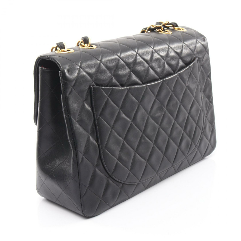 香奈兒 Jumbo Matelasse 34 肩背包 A01094 羊皮 黑色 二手 女士 金色五金-1