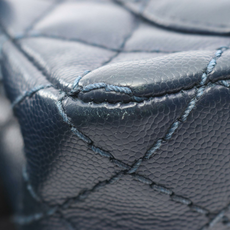 香奈兒 (CHANEL) 迷你絎縫 20 鏈條肩背包 A69900 皮革 藍色 二手 SHW CC-5