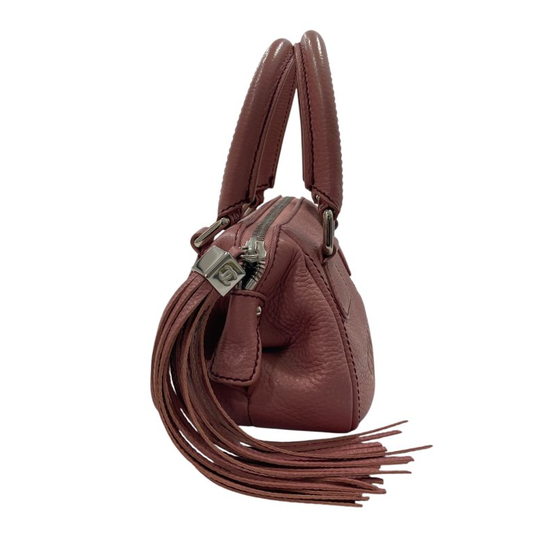 CHANEL 香奈兒 A23050 LAX Tassel bowler 牛皮 手提包 粉色 銀釦-2