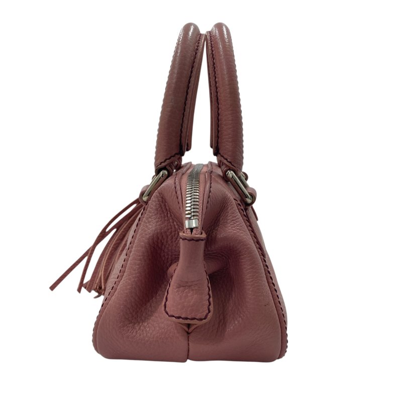 CHANEL 香奈兒 A23050 LAX Tassel bowler 牛皮 手提包 粉色 銀釦-3