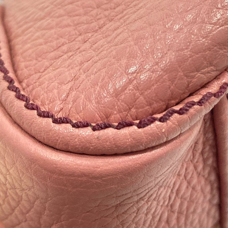 CHANEL 香奈兒 A23050 LAX Tassel bowler 牛皮 手提包 粉色 銀釦-10